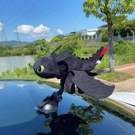 Flying Toothless Helmet Figurine – Car & Motorcycle Dashboard Decor
