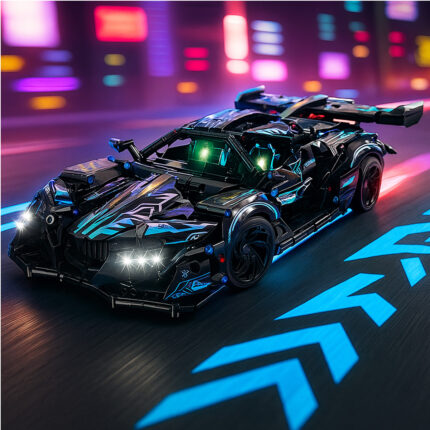 Apollo Supercar RC Building Block Kit – Black Warrior Edition