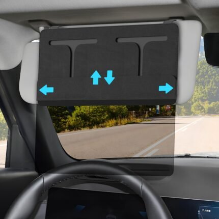 GlareGuard XL – Magnetic Adjustable Polarized Car Visor Extension for Day & Night Driving