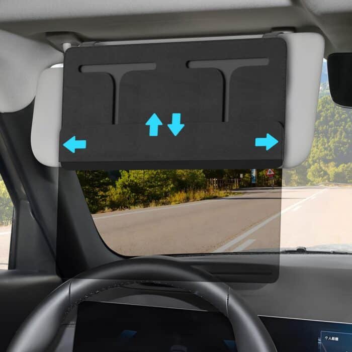 GlareGuard XL – Magnetic Adjustable Polarized Car Visor Extension for Day & Night Driving - Image 2