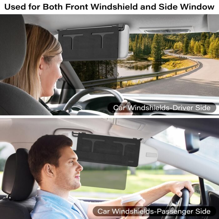 GlareGuard XL – Magnetic Adjustable Polarized Car Visor Extension for Day & Night Driving - Image 3