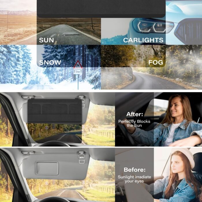 GlareGuard XL – Magnetic Adjustable Polarized Car Visor Extension for Day & Night Driving - Image 4