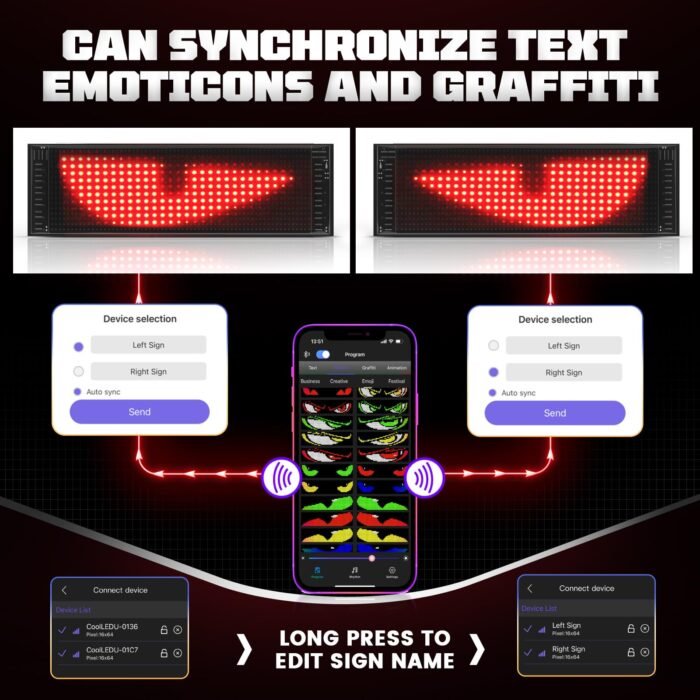 Smart Programmable LED Sign – APP & Remote Control for Cars & Trucks - Image 4