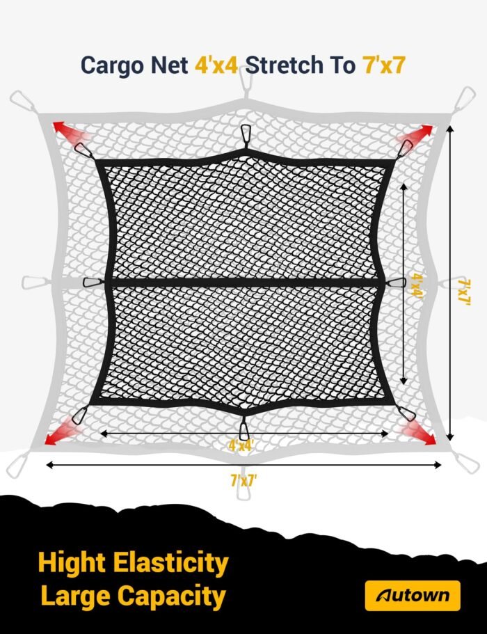 Expandable Mesh Cargo Net – Ideal for Trucks, Boats & Off-Road Vehicles - Image 3