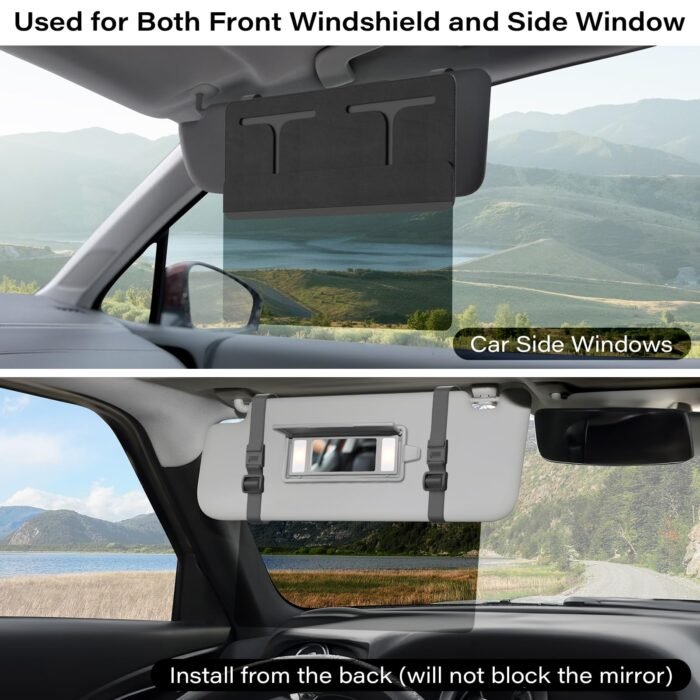 GlareGuard XL – Magnetic Adjustable Polarized Car Visor Extension for Day & Night Driving - Image 5