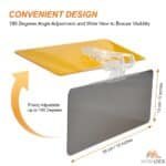 Day & Night Anti-Glare Car Visor – Reversible HD Sunshade for Safer Driving - Image 6