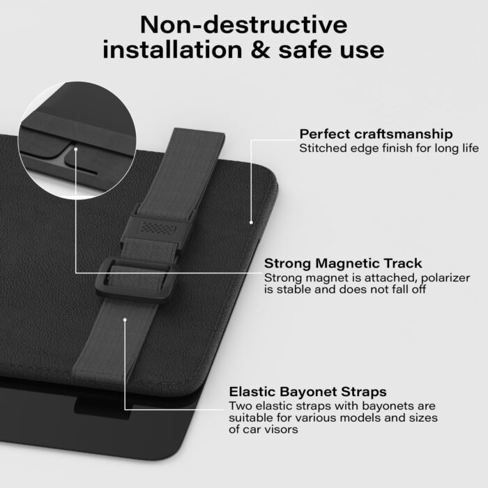 GlareGuard XL – Magnetic Adjustable Polarized Car Visor Extension for Day & Night Driving - Image 7