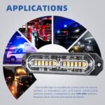 Amber & White Emergency Strobe Lights – Ultra-Slim Warning Light Bars for Trucks and Cars - Image 7