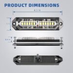 Amber & White Emergency Strobe Lights – Ultra-Slim Warning Light Bars for Trucks and Cars - Image 8
