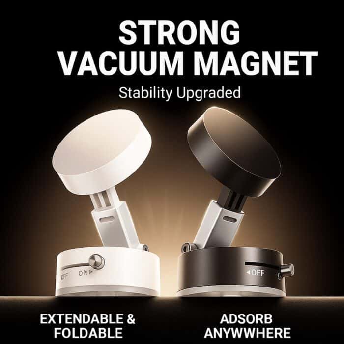 MagHold™ Pro Ultra-Stable Magnetic Car Mount with Foldable Vacuum Suction Design - Image 3