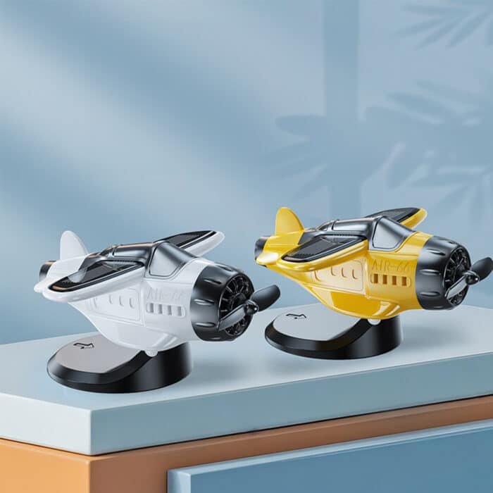 Adorable Spinning Solar Plane Car Ornament - Image 6