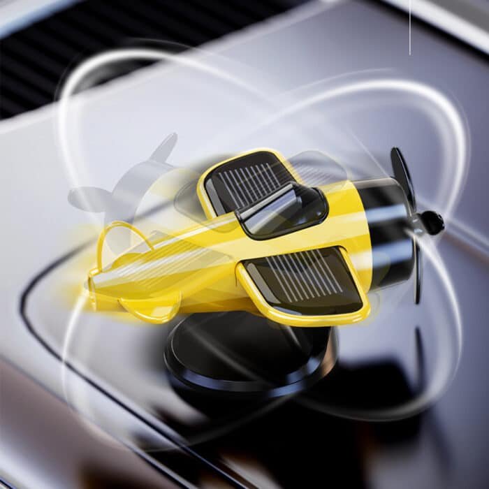 Adorable Spinning Solar Plane Car Ornament - Image 8