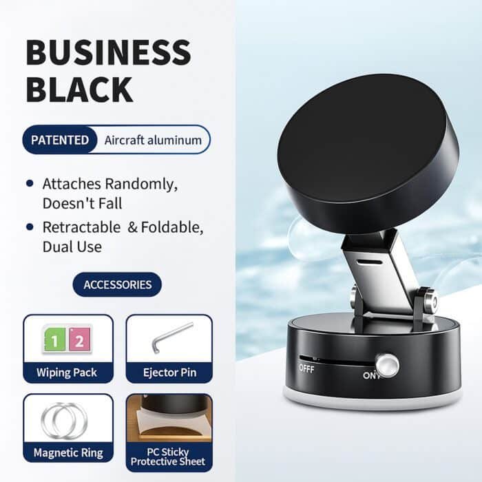 MagHold™ Pro Ultra-Stable Magnetic Car Mount with Foldable Vacuum Suction Design - Image 11