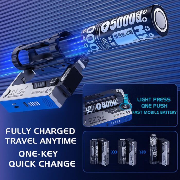MechaCharge™ – Modular Tactical Power Bank with Clip-On Battery System - Image 4