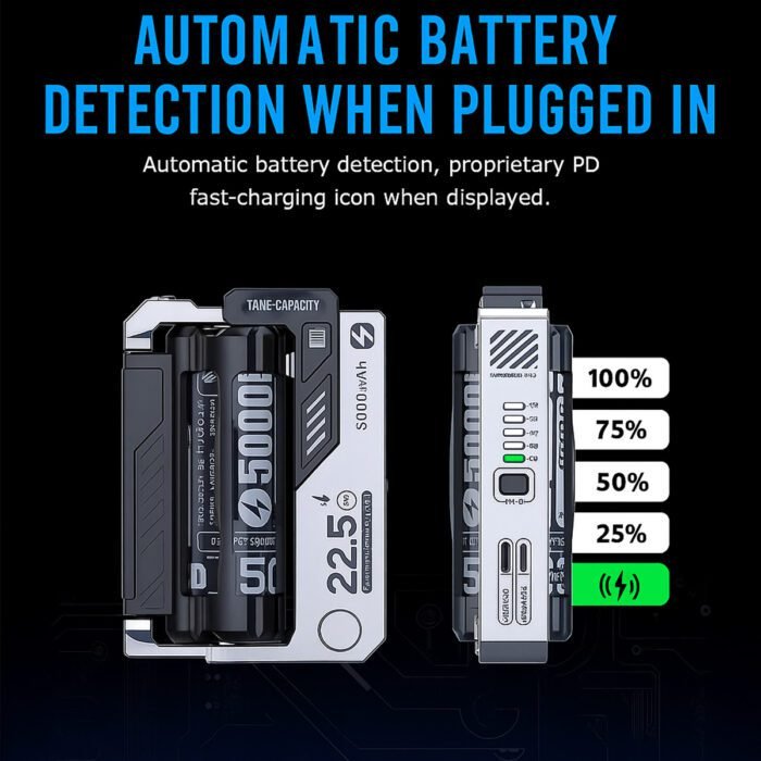 MechaCharge™ – Modular Tactical Power Bank with Clip-On Battery System - Image 8