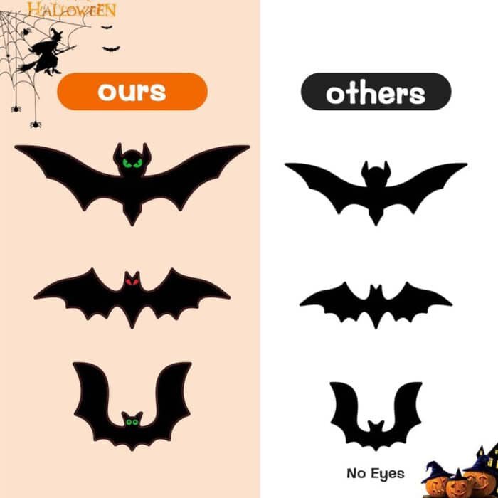 Creative Car Vinyl Sticker Set - Floral & Bat Themed Scratch Cover Decals for Door/Bumper - Image 6