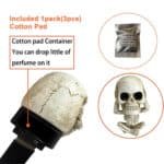 Gothic Skull Car Vent Clip - Retro Resin Air Freshener with Replaceable Scent Pads - Image 6